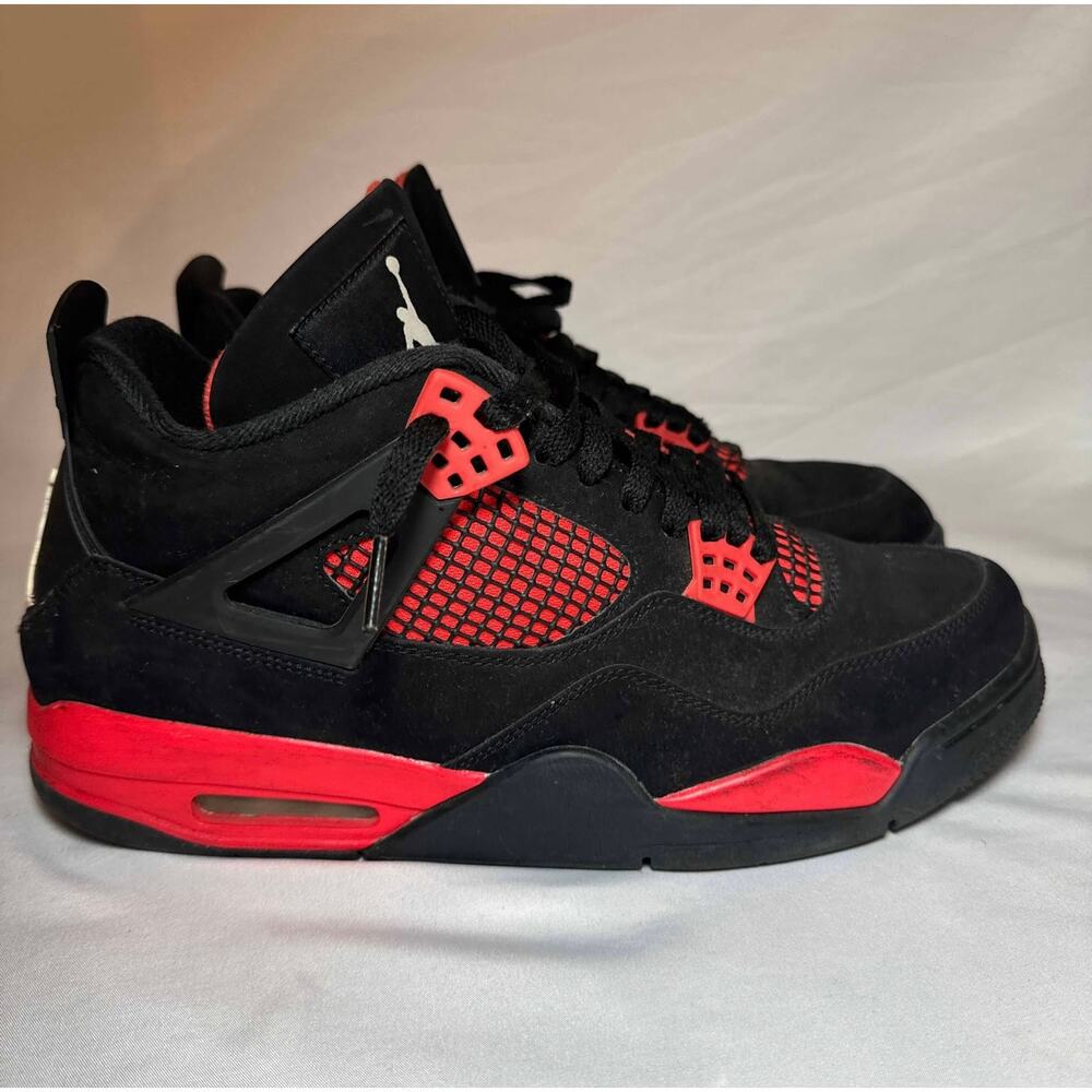 Size 11 - Nike Air Jordan 4 Retro Red Thunder Men's Shoes Ships Now